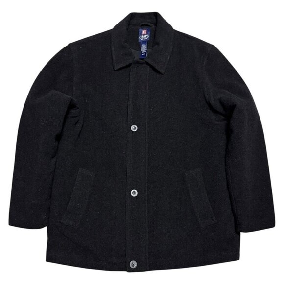 CHAPS WOOL Luxury Designer Business Casual Pea Coat Mens Large - Picture 1 of 5